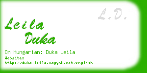leila duka business card